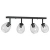 vidaXL Stropni reflektor Crna 73,5 x 13 x 26 cm Staklo i Metal