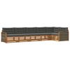 vidaXL Set vanjskih sofa 6 kom. Prirodna i antracit
