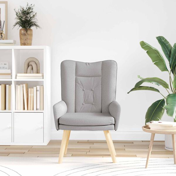 vidaXL fotelja Oblačnosiva 63 x 67 x 94 cm Sherpa Tkanina