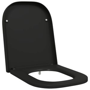 vidaXL WC daska Crna 47,5 x 35 x 3,6 cm Duroplast