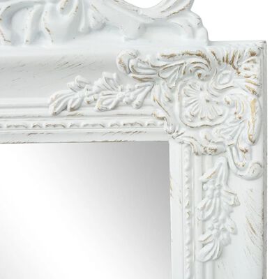 vidaXL Samostojeće zidno ogledalo u baroknom stilu 160 x 40 cm bijelo