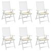 vidaXL Jastuci za vrtne stolice 6 kom krem 50x50x2 cm tkanina Oxford