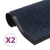 vidaXL Otirači za pra&scaron;inu 2 kom pravokutni čupavi 80 x 120 cm plavi