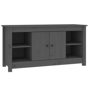 vidaXL TV ormarić sivi 103 x 36,5 x 52 cm od masivne borovine
