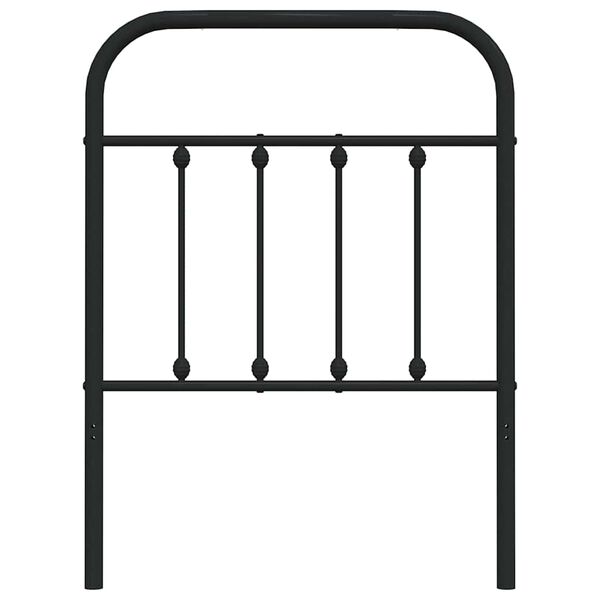 vidaXL Metalno uzglavlje crno 75 cm
