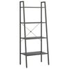 vidaXL Samostojeće police s 4 razine crne 56 x 35 x 140 cm
