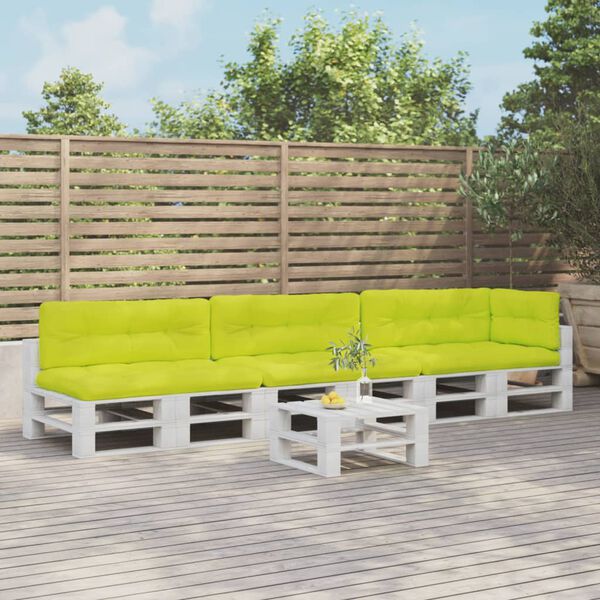 vidaXL Jastuci za palete 7 kom jarkozeleni od tkanine