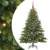 vidaXL Umjetno božićno drvce s stalakom Zelena 120 cm PE i PVC