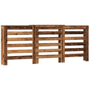 vidaXL Pokrov za radijator boja staro drvo 205x21,5x83,5 cm drveni