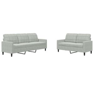 vidaXL 2-dijelni set sofa s jastucima crni bar&scaron;unasti