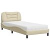 vidaXL Krevet s madracem Hvar krem 80 x 200 cm od tkanine