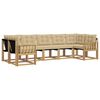 vidaXL Set vanjskih sofa s jastukom 7 pcs Bijela i bež