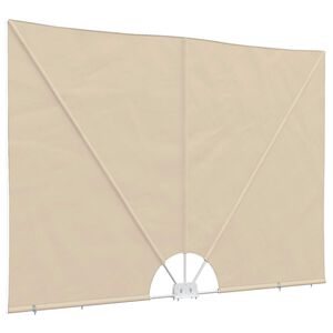 vidaXL Sklopiva bočna tenda krem 240 x 160 cm