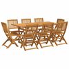 vidaXL 9-dijelni vrtni blagovaonski set 180x90x75 cm bagremovog drva