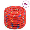 vidaXL Brodski konop crveni 20 mm 25 m od polipropilena