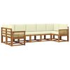 vidaXL Set vanjskih sofa 7 kom. Prirodna i krem