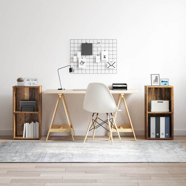 vidaXL Set TV komoda Zidne 2 pcs Staro drvo 37 x 35 x 72 cm