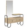 vidaXL Toaletni stol s ladicama Hrast sonoma 100 x 36,5 x 136 cm
