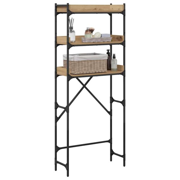 vidaXL Polica za perilicu rublja Umjetnički hrast 67 x 25 x 163 cm