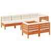 vidaXL 8-dijelni set vrtnih sofa s jastucima vo&scaron;tano smeđi od borovine