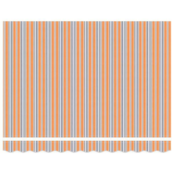 vidaXL Skrovita tenda Plava i Narančasta 300 x 250 cm