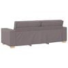 vidaXL Sofa 3 pcs Sivo-smeđa Platnasta tkanina
