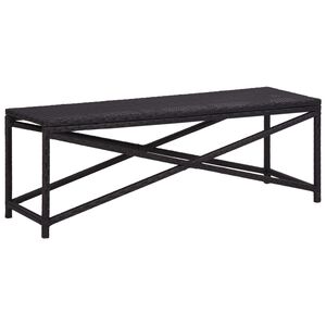 vidaXL Vrtna klupa od poliratana 120 cm crna