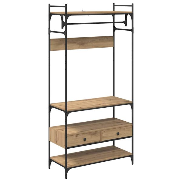 vidaXL Ormarić hrast artisan 89 x 39 x 184.5 cm Konstruirano drvo