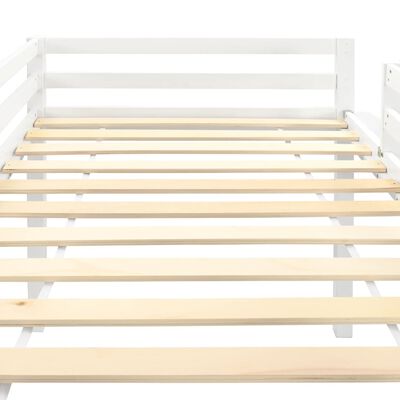 vidaXL Dječji krevet na kat s toboganom i ljestvama od borovine