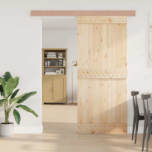 vidaXL Pribor za klizna vrata 183 cm od aluminijske legure srebrna