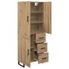 vidaXL Highboard s ladicama 2 pcs Umjetnički hrast 69,5 x 34 x 180 cm