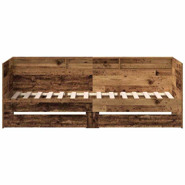 vidaXL Krevet na dan Staro drvo 90 x 200 cm Konstruirano drvo