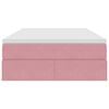 vidaXL Krevet s madracem i skladištem Ružičasta 120 x 190 cm Baršun