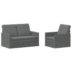vidaXL Set sofe 2 pcs Tamnosiva Tkanina