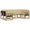 vidaXL Set vanjskih sofa 6 kom. Bijela i bež