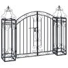 vidaXL Ukrasna vrtna vrata od kovanog željeza 122 x 20,5 x 100 cm