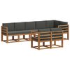 vidaXL Set vanjskih sofa s jastukom 8 pcs Prirodna i antracit