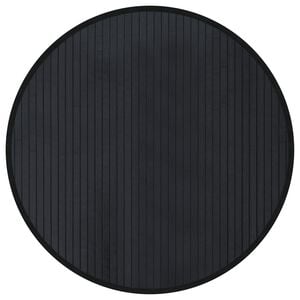 vidaXL Okrugli tepih crni 60 cm bambus