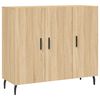 vidaXL Komoda boja hrasta sonome 90x34x80 cm od konstruiranog drva