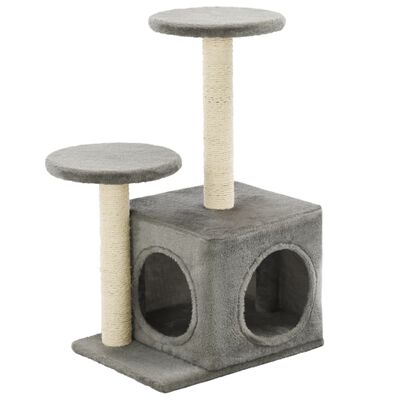 vidaXL Penjalica za mačke sa stupovima za grebanje od sisala 60 cm siva