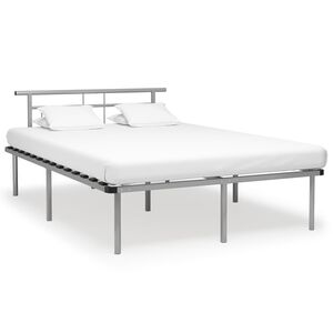 vidaXL Okvir za krevet sivi metalni 140 x 200 cm
