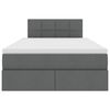 vidaXL Krevet s prostorom za pohranu s LED-om Tamno siva 120 x 200 cm