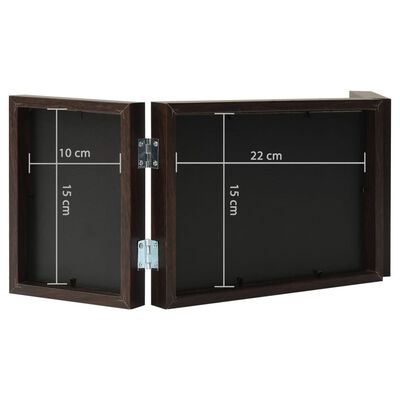 vidaXL Trodijelni okvir za fotografije smeđi 22x15 cm + 2 x (10x15 cm)