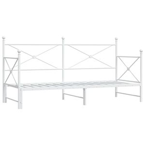 vidaXL Krevet na rasklapanje bez madraca bijeli 75x190 cm čelik