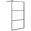 vidaXL Tu&scaron; ekrani Crna 100 x 195 cm Staklo i aluminij