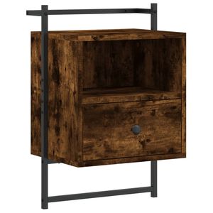 vidaXL Noćni ormarić zidni boja hrasta 40x30x61 cm konstruirano drvo