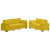 vidaXL Dvodijelni set sofa s jastucima, žuti bar&scaron;un