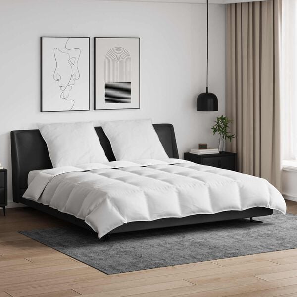 vidaXL Set deka s jastukom 3 pcs Bijelo Perje