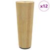 vidaXL Noge namje&scaron;taja 12 kom. Smeđa &Oslash; 44 x 100 mm