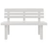 vidaXL Vrtna klupa bijela 110 x 52 x 71 cm od polipropilena